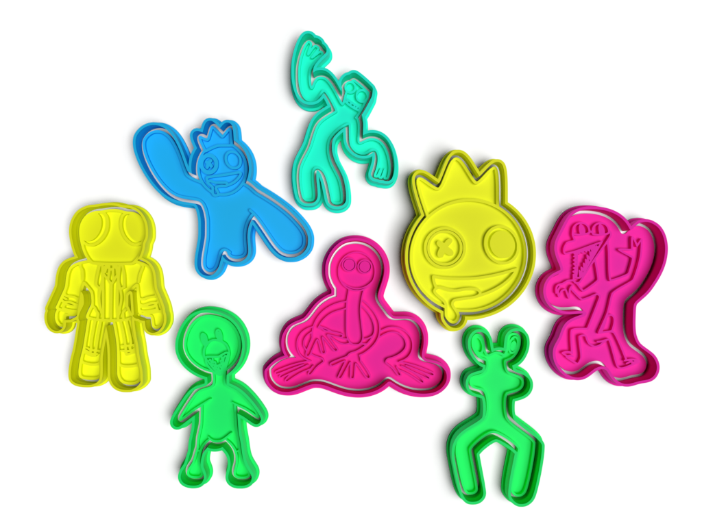 Set de 8 Cortadores de Galletas – Rainbow Friends